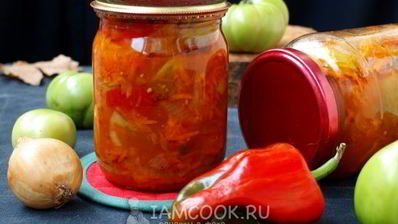 лечо из зеленых помидоров