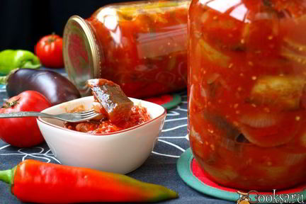 Лечо с баклажанами на зиму