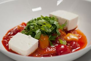 Лечо с брынзой