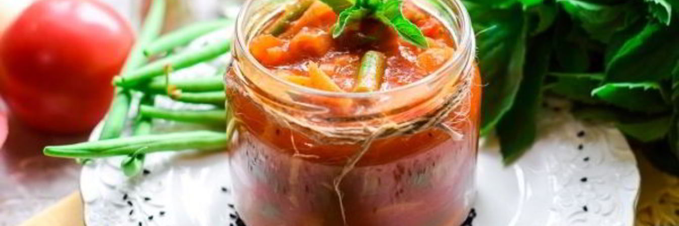 Лечо со стручковой фасолью на зиму