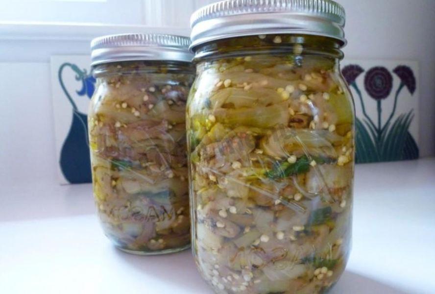 Баклажаны маринованные с чесноком и зеленью