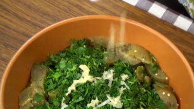 баклажаны маринованные с чесноком и зеленью