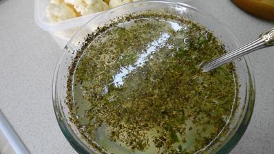 быстромаринованная цветная капуста в микроволновке