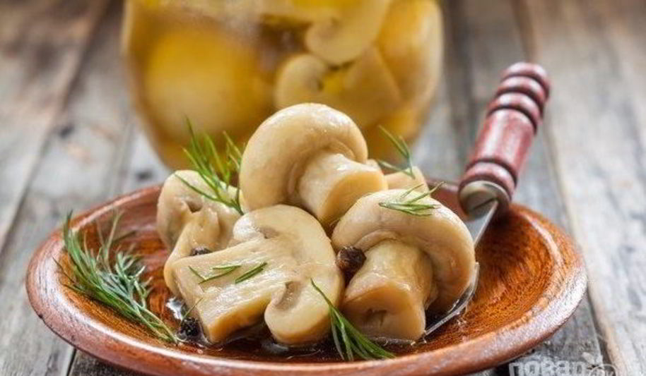 Рецепт быстрых маринованных шампиньонов горячим способом