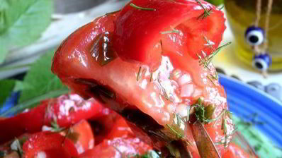 быстрые маринованные томаты и перцы