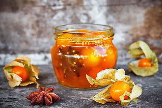 Физалис, маринованный в апельсиновом соке