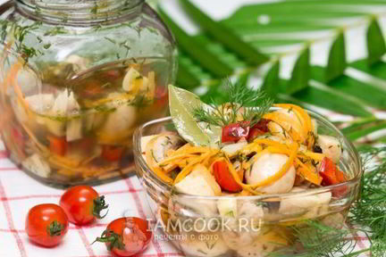Грибы, маринованные с овощами