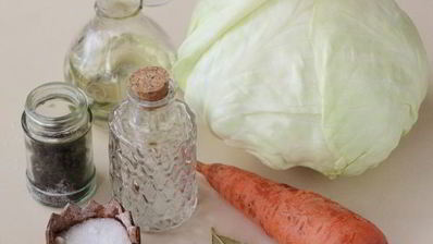 капуста, маринованная кусочками