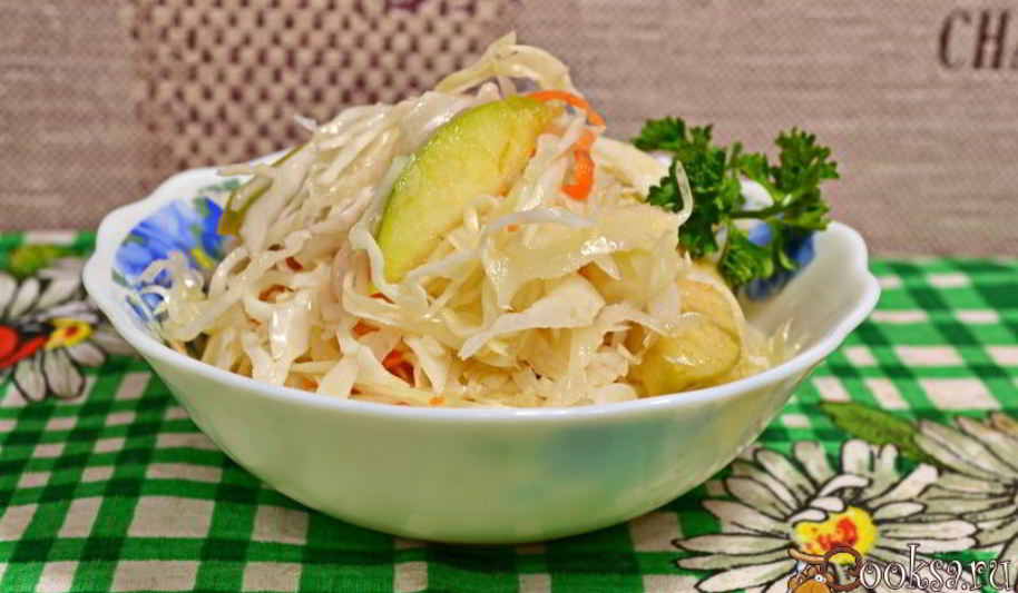 Рецепт капусты маринованной с яблоками