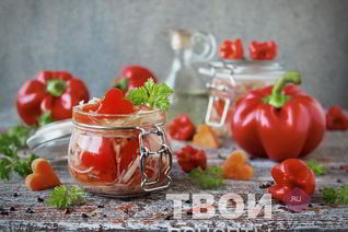 Маринованная капуста с перцем