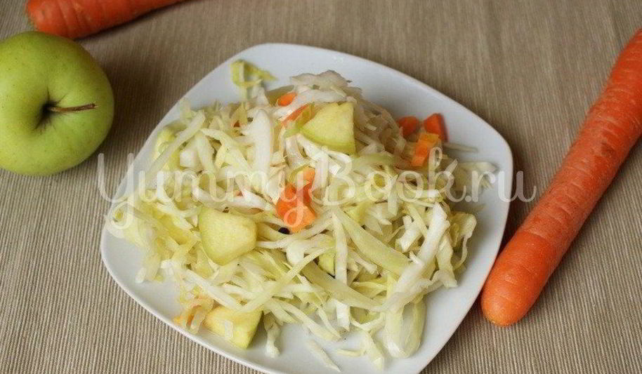 Рецепт маринованной капусты с яблоками