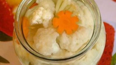 маринованная цветная капуста с морковью
