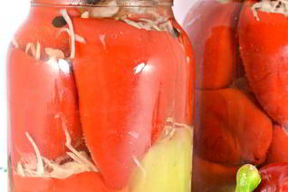 Маринованный перец фаршированный капустой на зиму