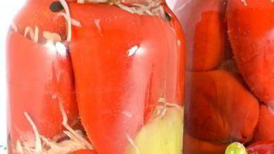 маринованный перец фаршированный капустой на зиму