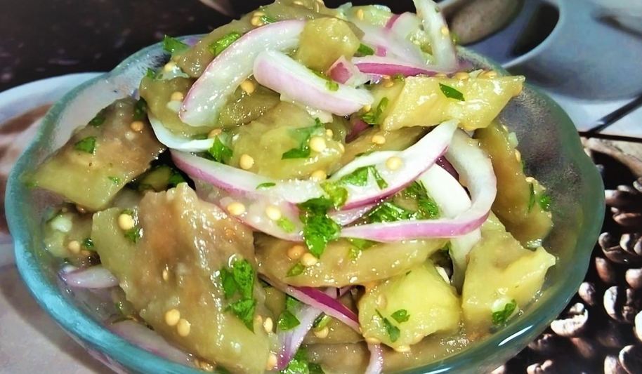 Рецепт маринованных баклажанов с луком