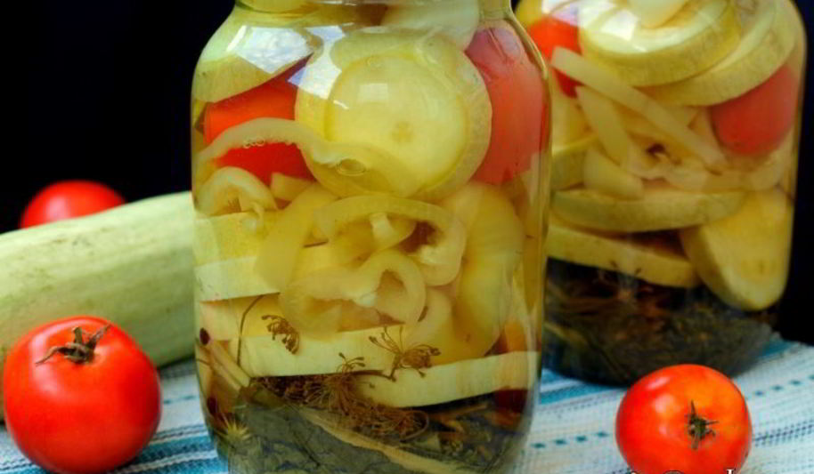 Рецепт маринованных кабачков с болгарским перцем