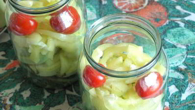 маринованные кабачки с болгарским перцем