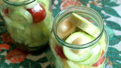 маринованные кабачки с болгарским перцем