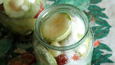 маринованные кабачки с болгарским перцем