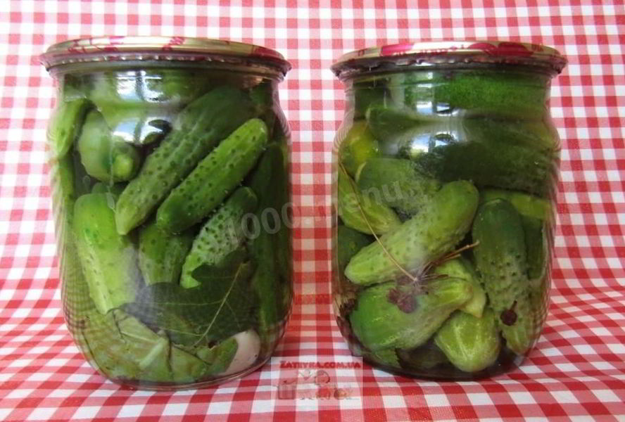 Маринованные корнишоны с чесноком и хреном