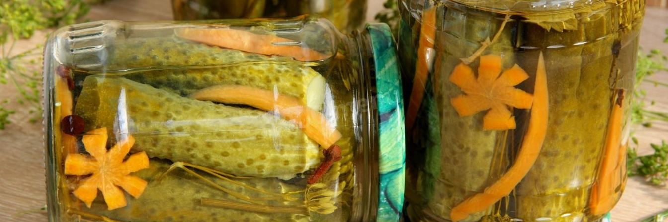 Маринованные огурцы стерилизованные