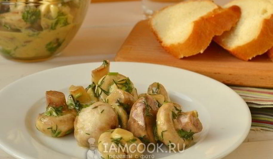Рецепт маринованных шампиньонов с горчицей
