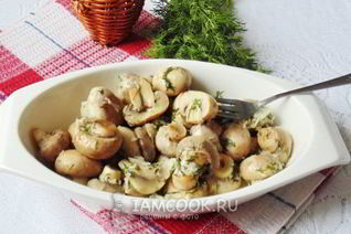 Маринованные шампиньоны с укропом и чесноком