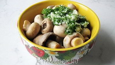 маринованные шампиньоны с укропом и чесноком