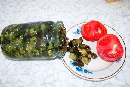 Маринованные синенькие баклажаны