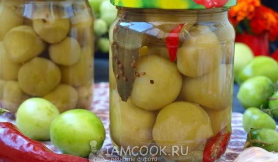 Рецепт маринованных зеленых помидоров пальчики оближешь