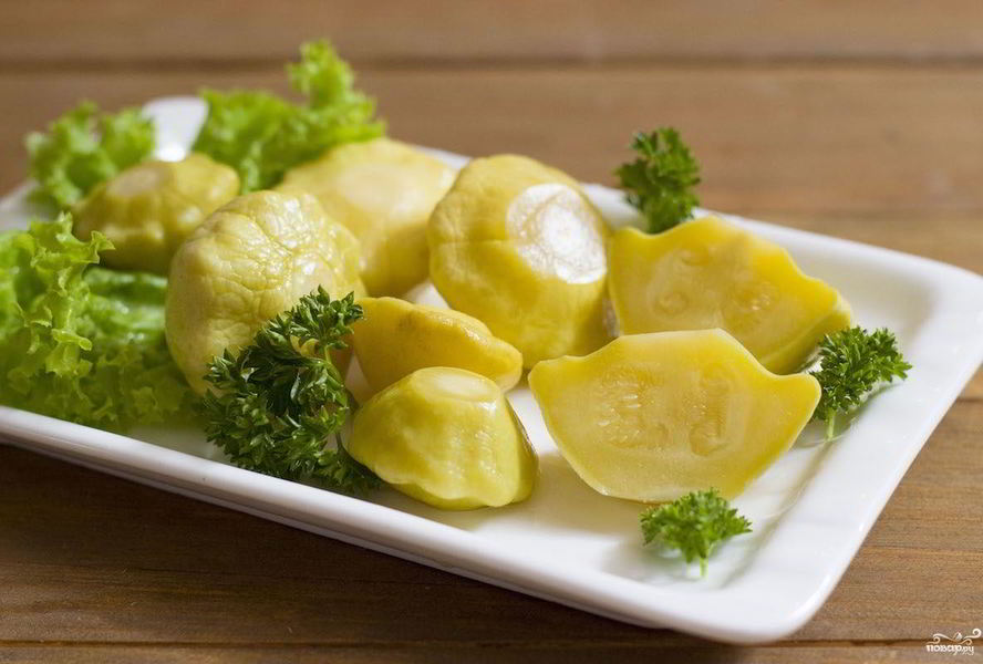 Патиссоны, маринованные без стерилизации