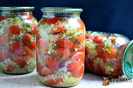 Помидоры маринованные с хреном на зиму