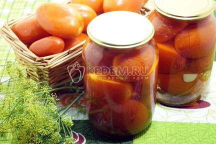 Помидоры маринованные в литровых банках