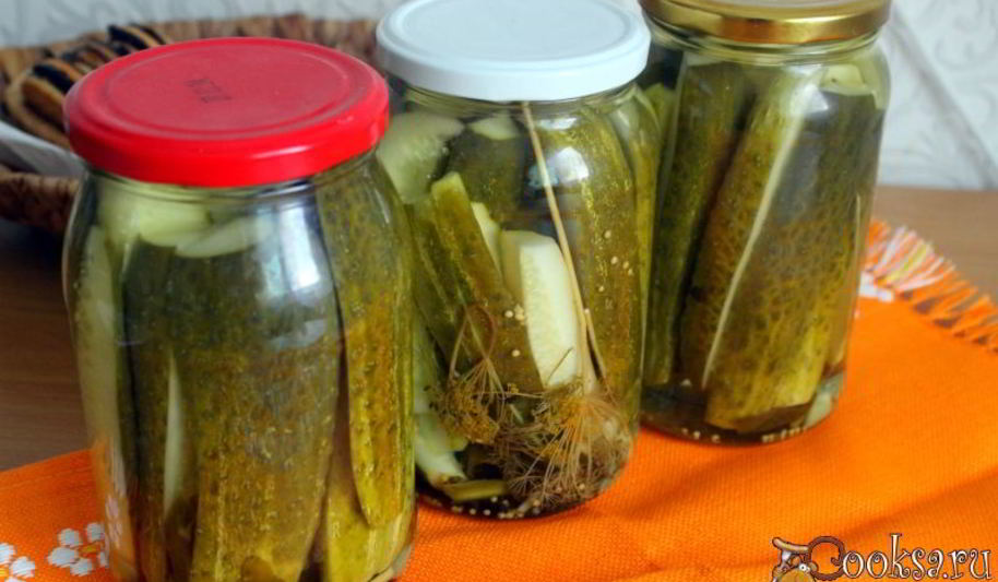Рецепт закусочных маринованных огурцов