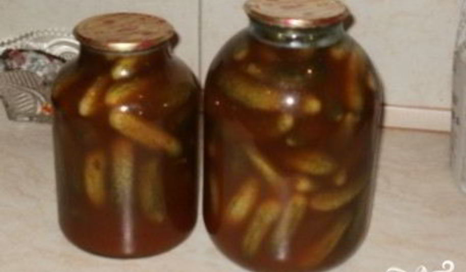 Рецепт огурцов с кетчупом на зиму