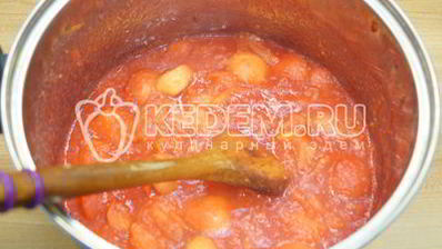 яблочное повидло с малиной