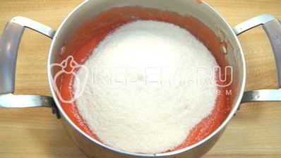 яблочное повидло с малиной