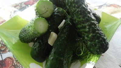 хрустящие малосольные огурчики