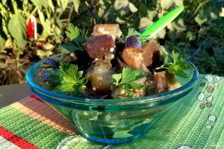 Малосольные баклажаны с чесноком