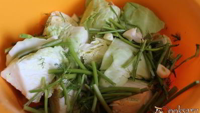 малосольные огурцы с молодой капустой