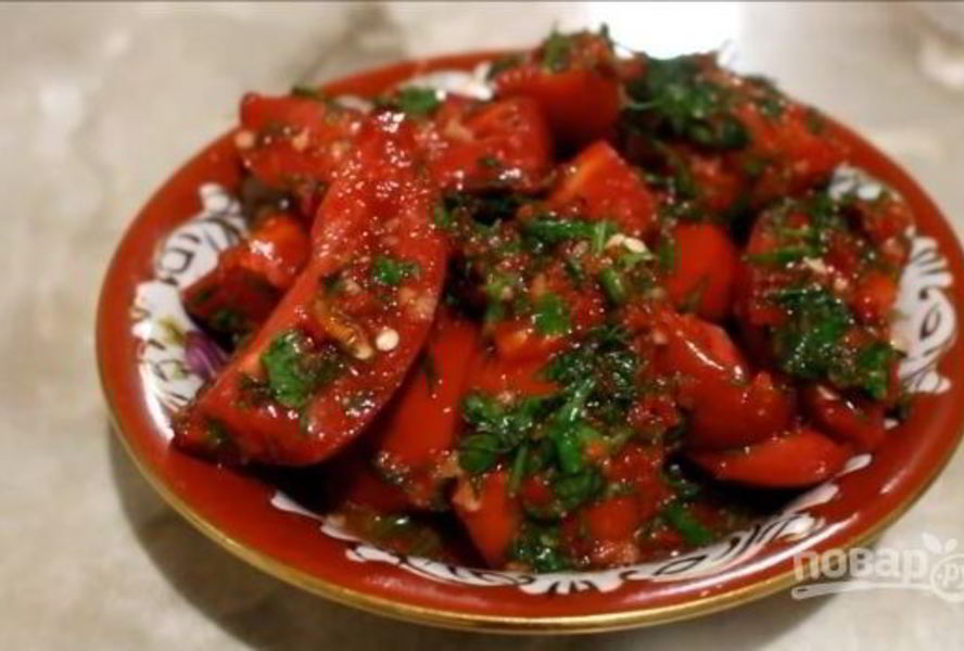 Малосольные помидоры по-корейски