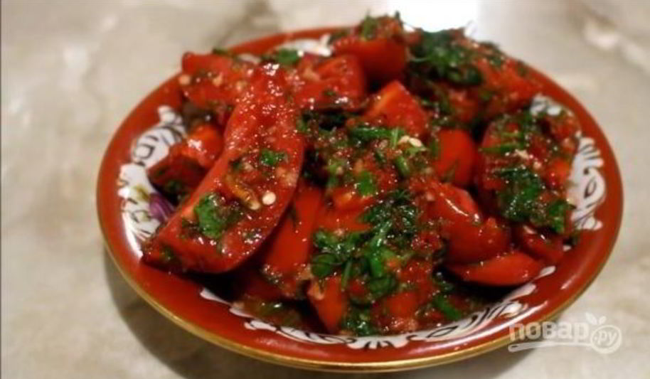 Рецепт малосольных помидоров по-корейски