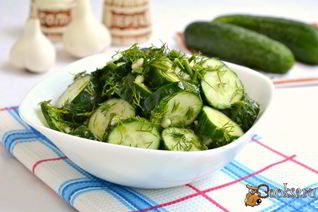 Острые малосольные огурцы за 5 минут