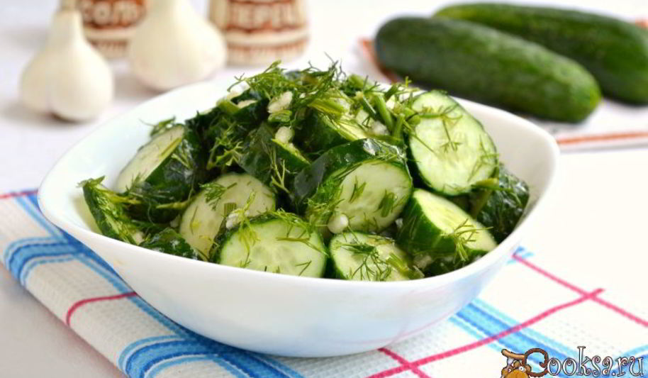 Рецепт острых малосольных огурцов за 5 минут