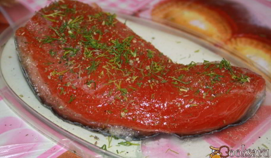 Рецепт слабосоленой форели с приправами