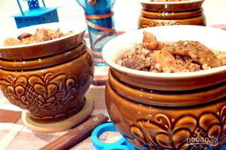 Сушеные грибы в горшочках