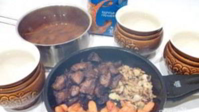 сушеные грибы в горшочках