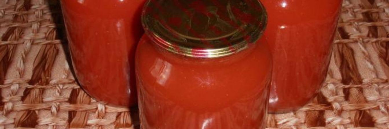 Томатный сок, законсервированный на зиму
