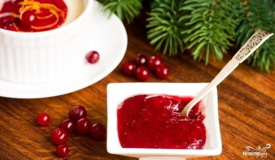 Рецепт клюквенного конфитюра
