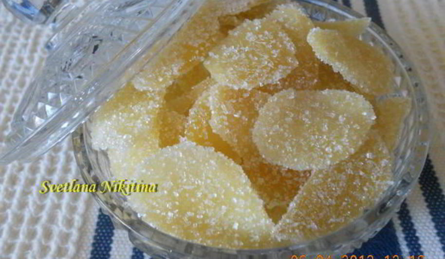 Рецепт цукатов имбирных